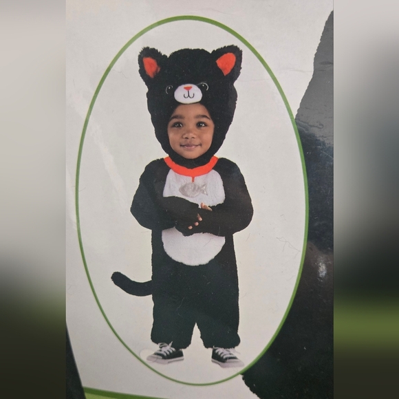 Cuddly Black Cat Kids Costume - Picture 2 of 4